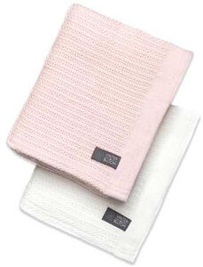 Vinter & Bloom Soft Grid Viltti 2-Pack, Bright White/ Baby Pink