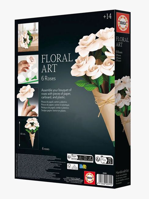 Educa Askartelusetti Ruusut, Valkoinen