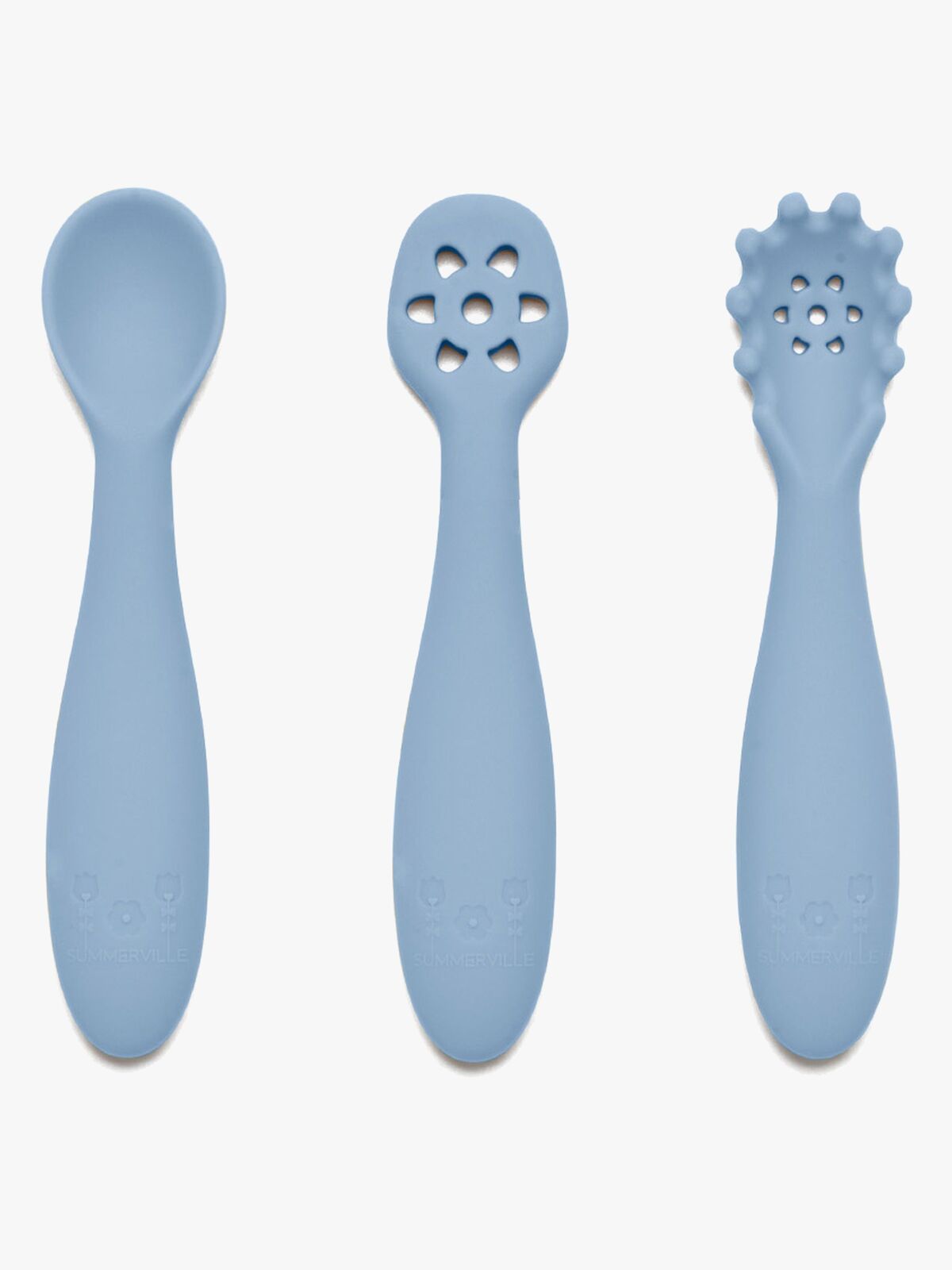 Summerville Harjoittelulusikat Silikoniset, Stone Blue