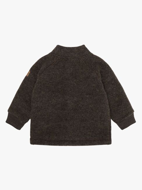 Mikk-Line Fleecetakki Merinovilla, Dark Brown Melange