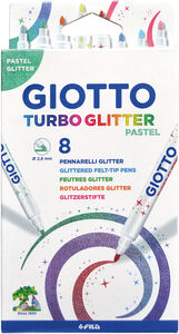 Giotto Turbo Glitter Pastel Tussi 8-pack