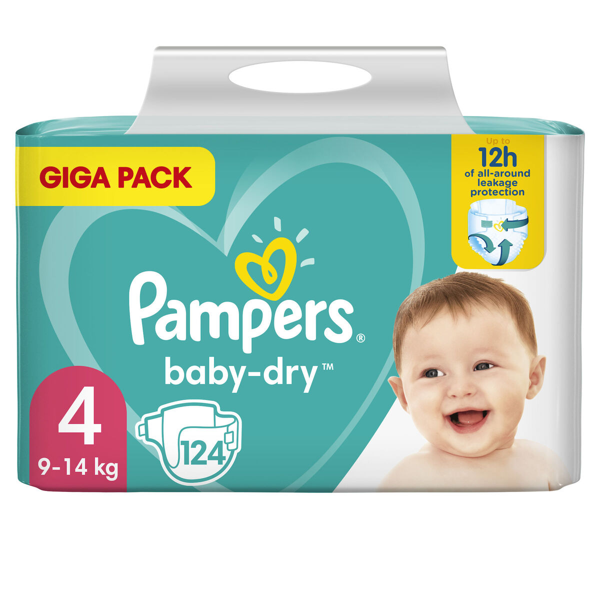 Pampers Baby Dry S4 Vaippa 9–14 kg 124-pack