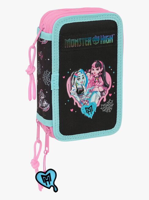 Monster High  Täytetty Kolmilokeroinen Penaali 37 Osaa, Musta