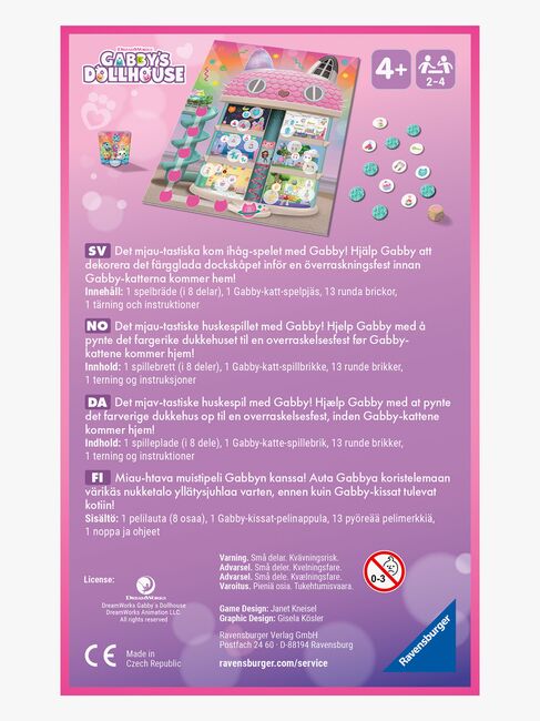 Ravensburger Gabbyn Nukketalo Lastenpeli Helping Gabby
