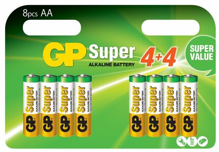 GP Super Alkaline 4+4 AA LR6
