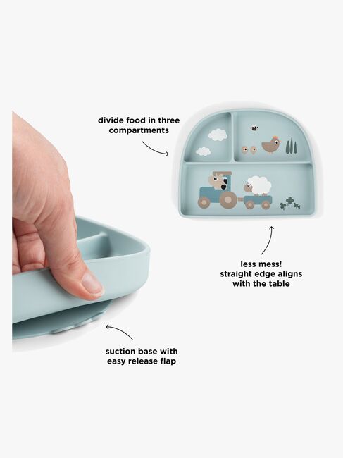 Done By Deer Tiny Farm Jaettu Lautanen, Blue