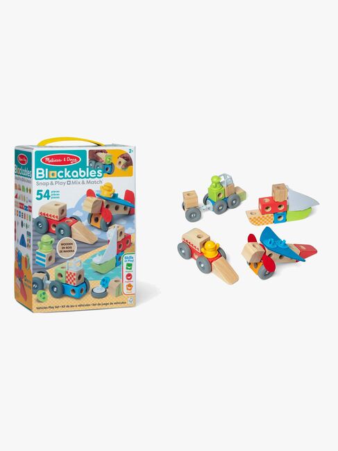 Melissa & Doug Blockables Rakennussarja Ajoneuvo 54 Osaa