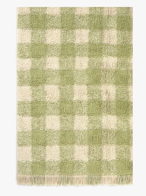 Lorena Canals Pestävä Vichy Matto 150x180 cm, Matcha