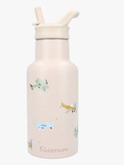 Kidzroom Stainless Steel Juomapullo 350 ml Small Talk, Beige