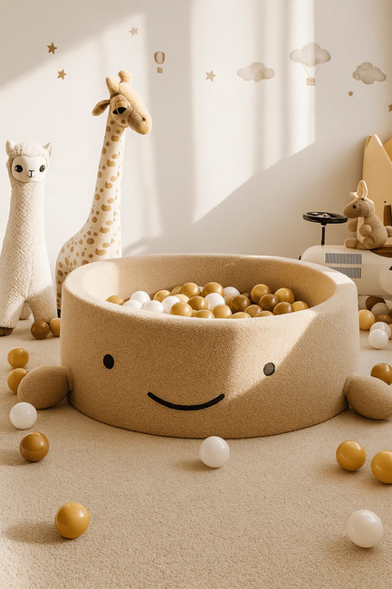 MeowBaby Boucle Whale Pallomeri, Oat Biscuit Beige