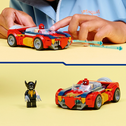 LEGO Super Heroes 76336 Spider-Manin auto vastaan Venomiksi muuttunut Wolverine