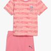 Puma T-paita + Shortsit Gabbyn Nukketalo Minicats Setti, Vaaleanpunainen