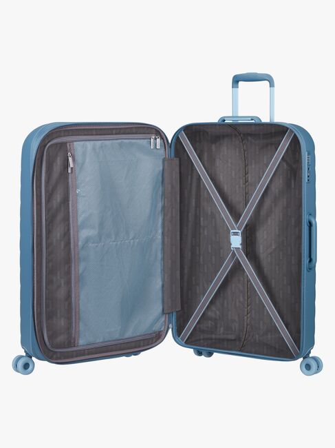 American Tourister Neovibe Spinner Matkalaukku 96-106L, Steel Blue