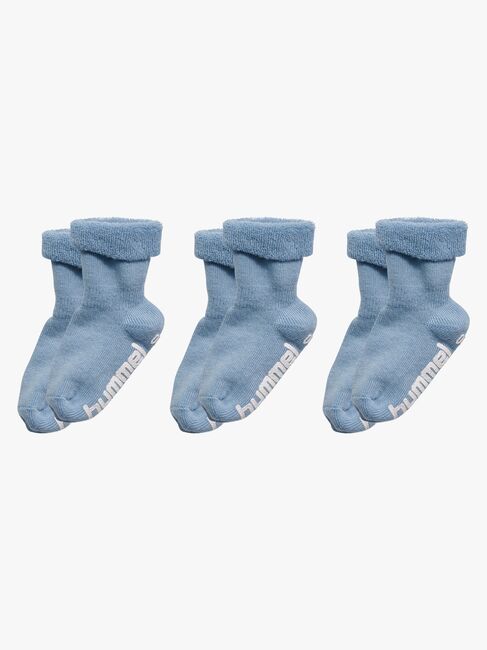 Hummel Mini Anti-Slip Sukat 3-pack, Faded Denim