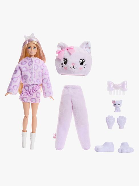 Barbie Cutie Reveal Sweet Bows Nukke Kissanpentu, Violetti