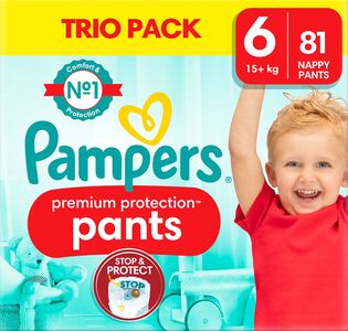 Pampers Premium Protection Pants Vaippa Koko 6 15+ kg 81-pack