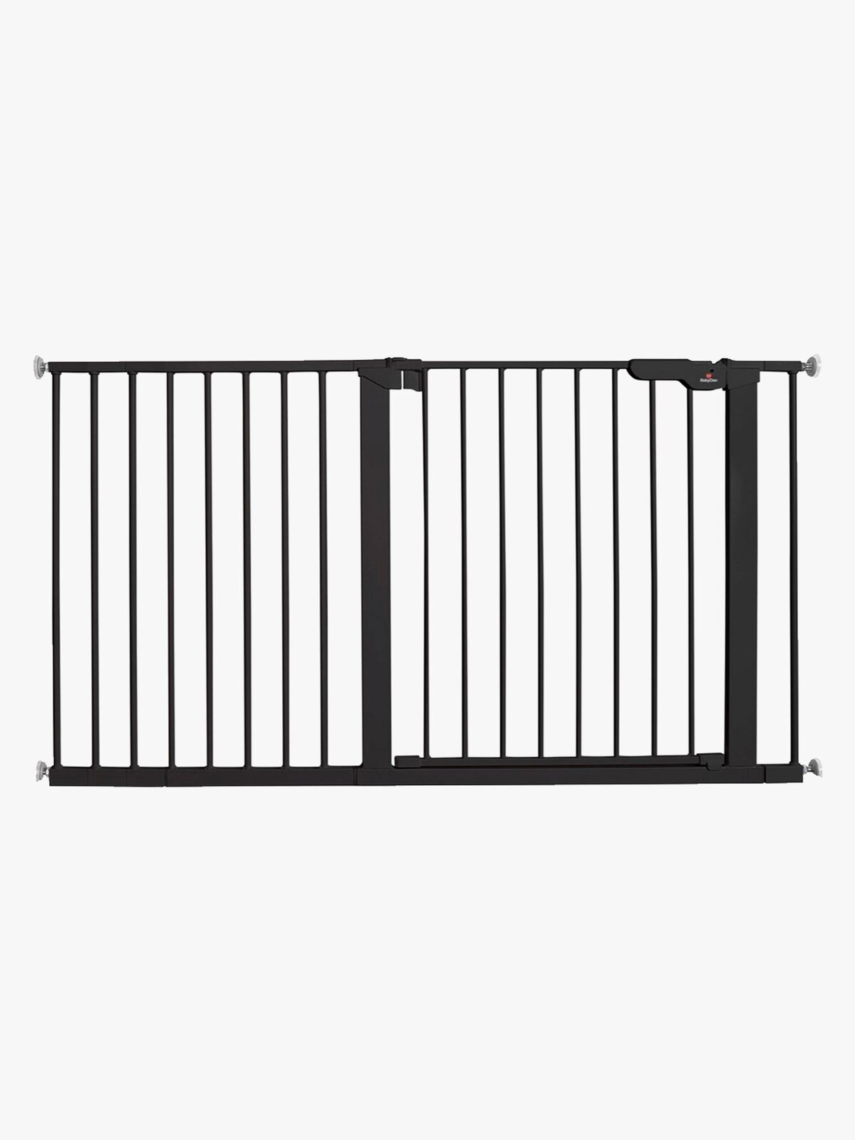 BabyDan Premier Turvaportti + 9 Pidennysosaa 126–132,2 cm, Musta
