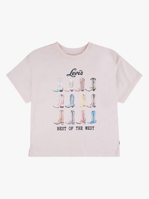 Levi's LVG Boots Oversized SS T-paita, Crystal Pink