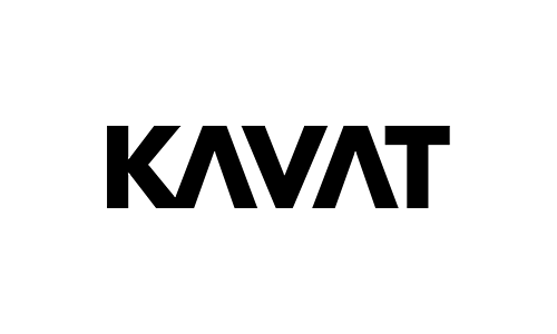 Kavat-logo yksinkertaisessa, tyylikkäässä muodossa.
