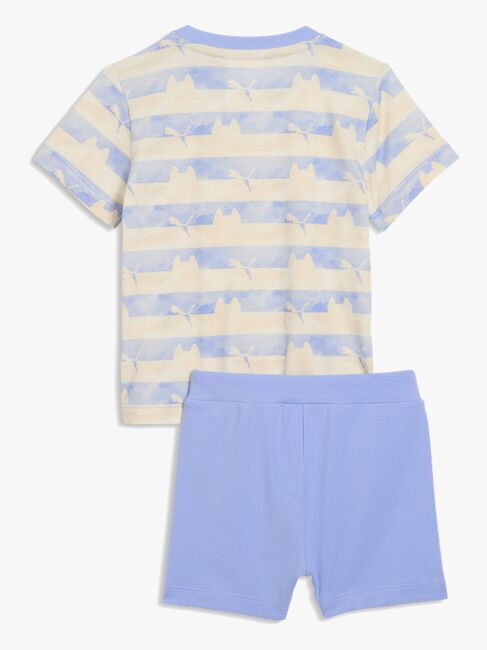 Puma T-paita + Shortsit Gabbyn Nukketalo Minicats Setti, Violetti