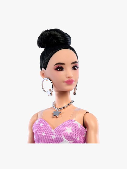 Barbie Deluxe Style Nukke + Vaaleanpunainen Farkkumekko