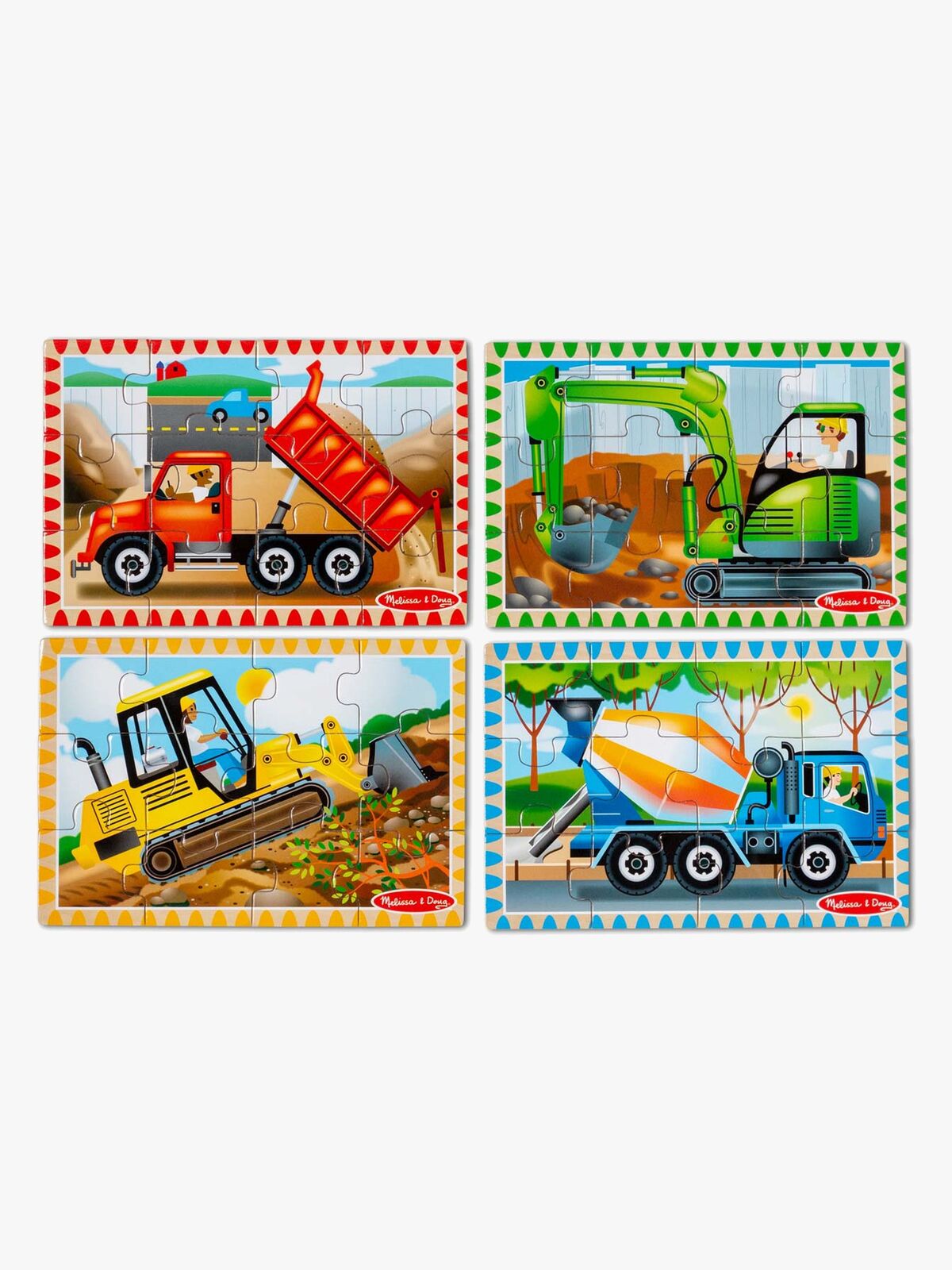 Melissa & Doug Työajoneuvot 4-in-1 Palapeli 12