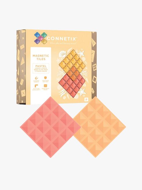 Connetix Jalat 2-pack, Pastel Lemon & Peach