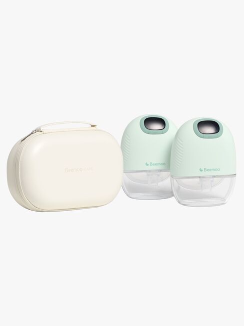 Beemoo CARE Wearable Slim Sähkökäyttöinen Rintapumppu Double + Kuljetuslaukku, Soft Green/White