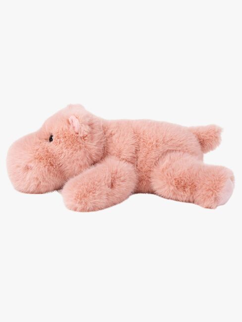 Teddykompaniet Pehmolelu Makaava Virtahepo 30 cm, Vaaleanpunainen