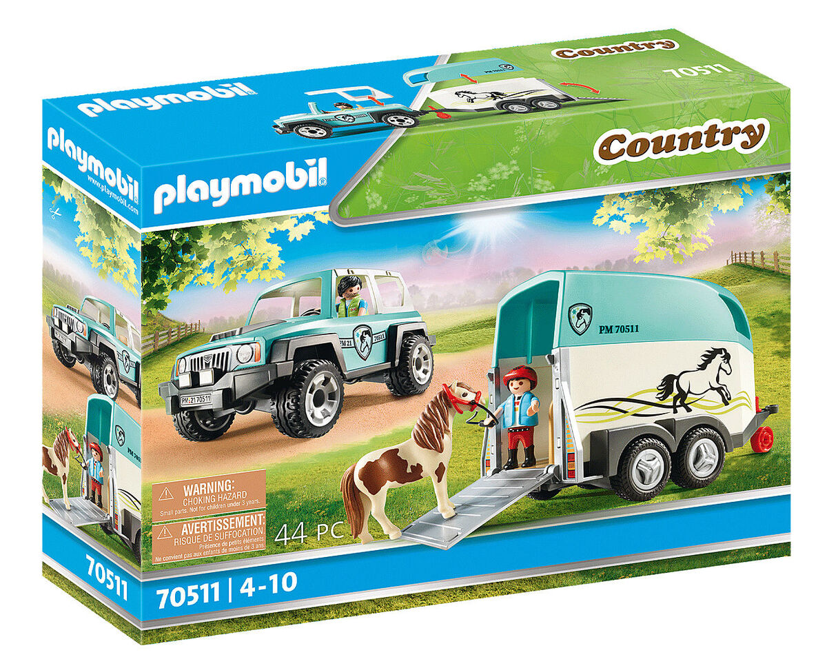 Playmobil 70511 Country Auto ja Ponin Kuljetusvaunu