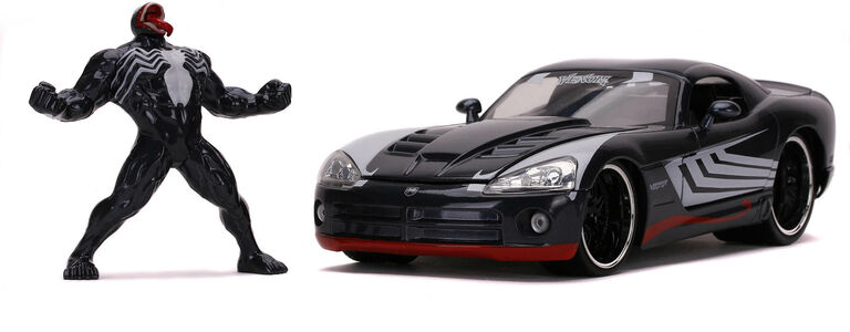 Jada Toys Marvel Auto + Figuuri Venom & 2008 Dodge Viper SRT10 1:24