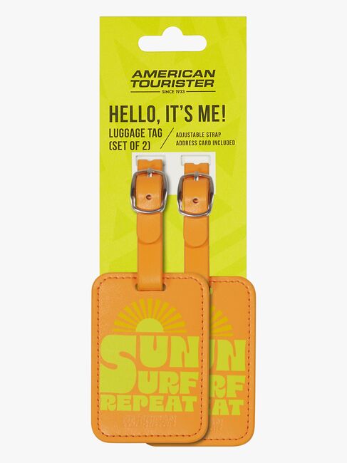 American Tourister Graphic Tags Matkalaukun Nimilappu 2-pack, Sun Surf Repeat