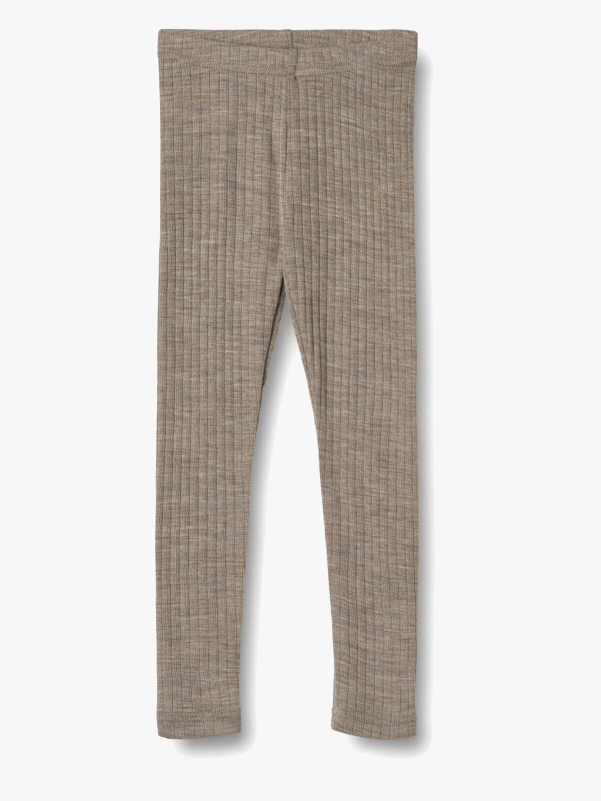 Wheat Agi Leggingsit Merinovilla, Khaki Melange