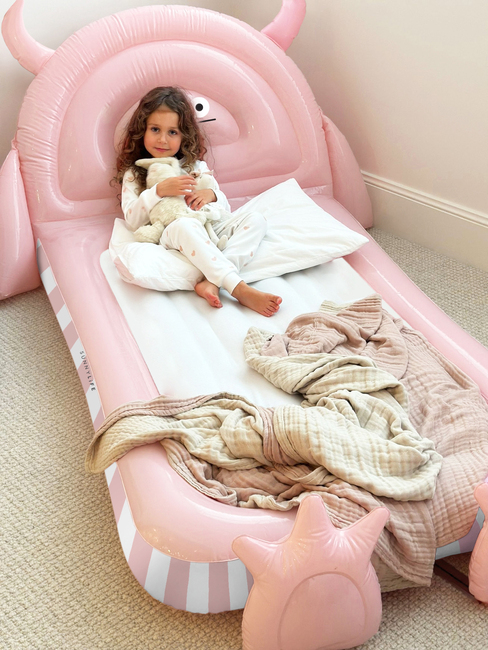 SUNNYLiFE  Puhallettava Lastensänky, Monster Pink