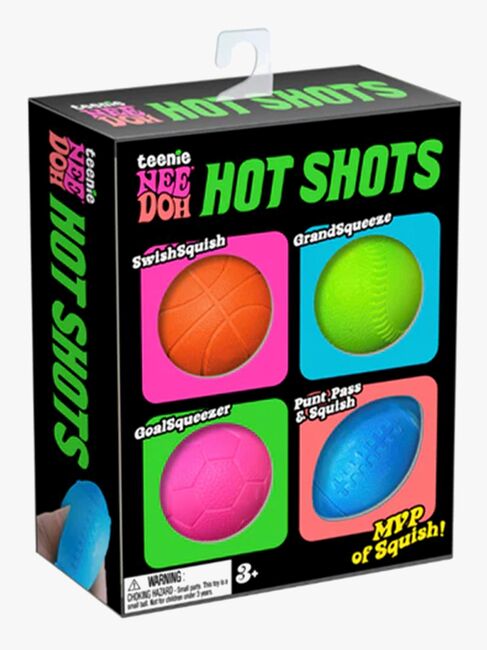 NeeDoh Teenie Hot Shots Stressipallot 4-pack