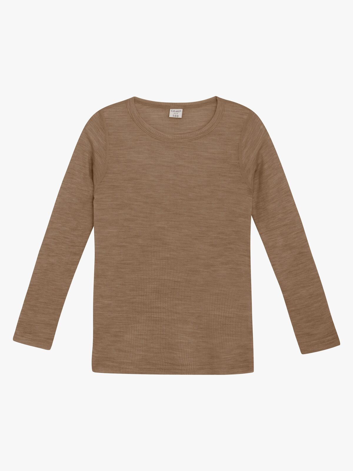 CeLaVi Pitkähihainen Paita Merinovilla, Cocoa Creme