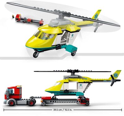 LEGO City Great Vehicles 60343 Pelastushelikopterin Kuljetusauto