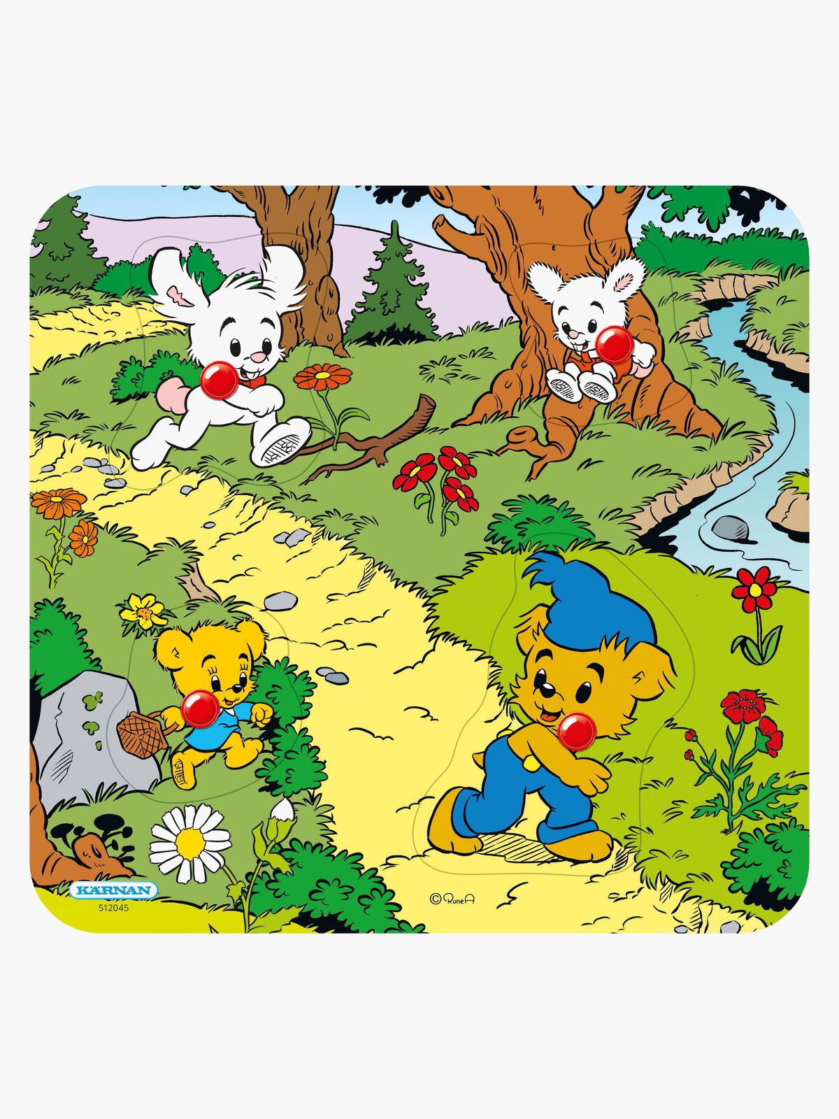 Egmont Kärnan Bamse Nuppipalapeli Bamse Metsässä 4