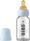 BIBS Complete Set Lasinen Tuttipullo 110 ml, Baby Blue