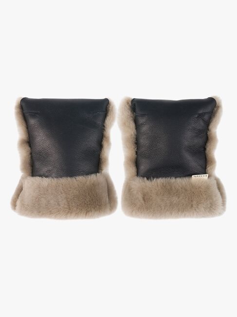 BINIBAMBA Lampaantalja Coated Buggy Kädenlämmitin Vaunuihin, Noir/Toast