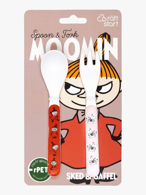 Muumi Pikku Myy Lusikka + Haarukka, Vaaleanpunainen