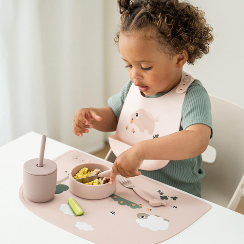 Done By Deer Tiny Farm Ruokailualusta Silikoni, Powder