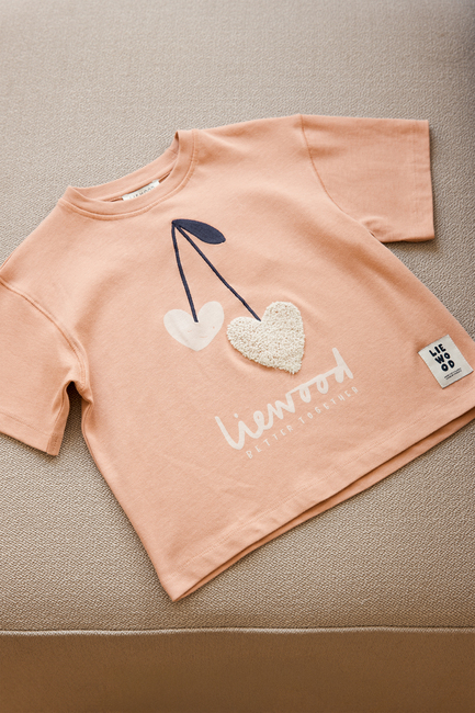 LIEWOOD Tyler Placement T-paita, Sweetshearts/Pale Tuscany