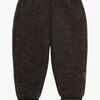 Mikk-Line Fleecehousut Merinovilla, Dark Brown Melange