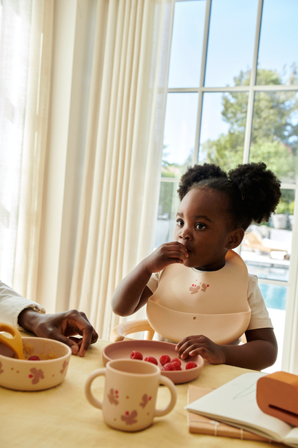 LIEWOOD Ember Kuvioitu Ruokalappu 2-pack, Mini Butterfly/Apple blossom