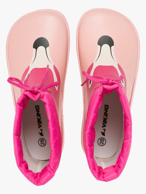 Viking Alv Paw Print Barefoot Kumisaappaat, Light Pink/Magenta