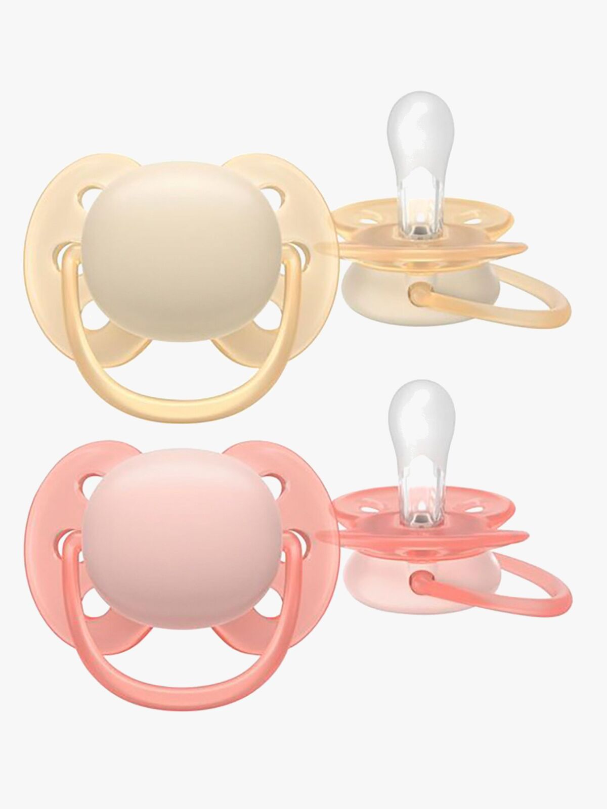 Philips Avent Ultra Soft Tutti 0–6m 2-pack, Keltainen/Oranssi