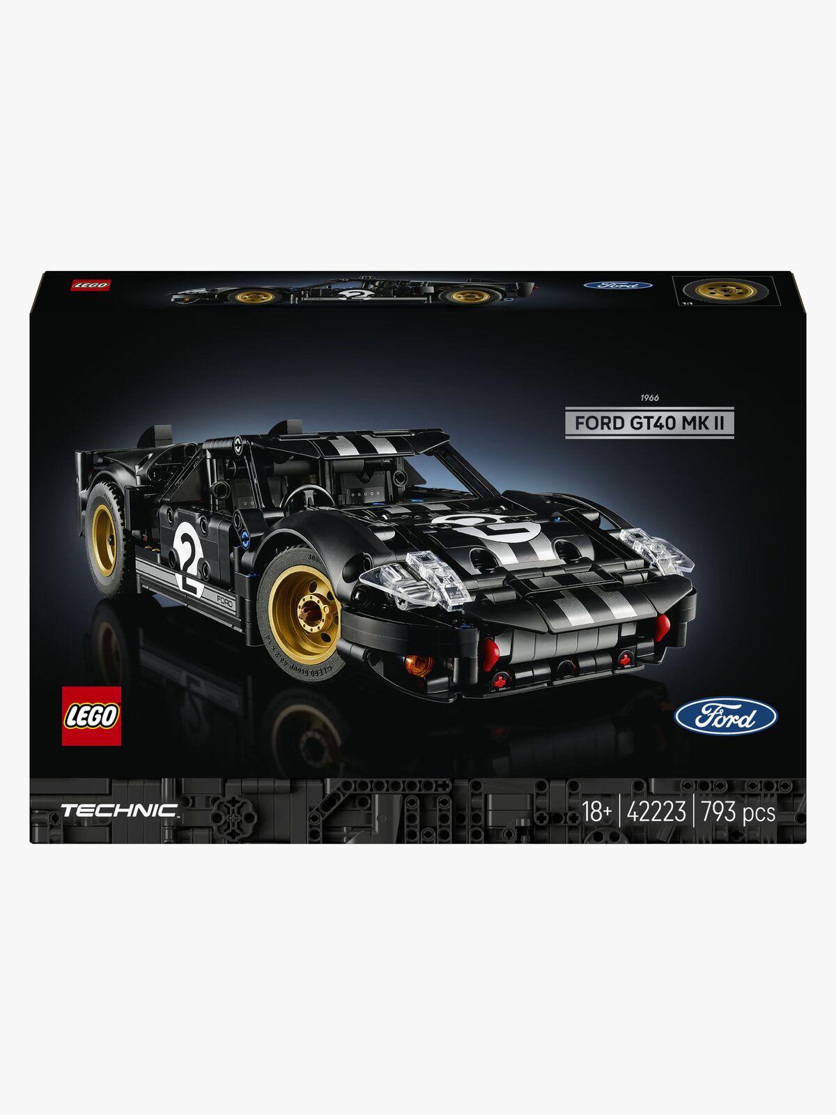 LEGO Technic 42223 1966 Ford GT40 MKII ‑kilpa-auto