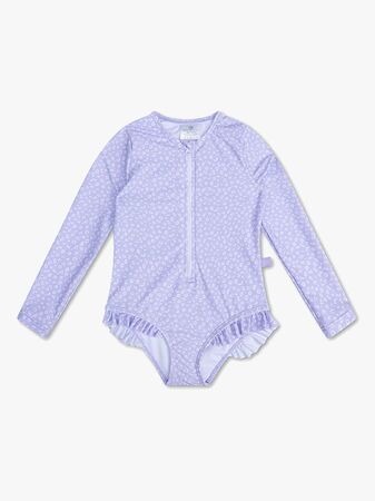 Swim Essentials  Pitkähihainen UV-Puku, Violetti Leopard