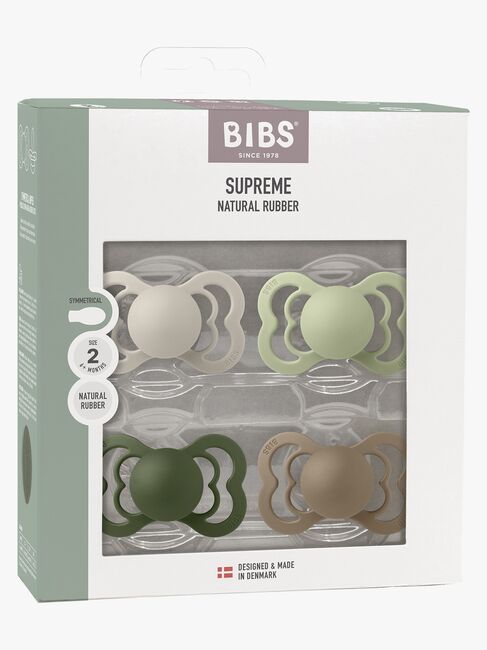 BIBS Supreme Tutti 4-pack Valmistettu Lateksista Koko 2, Sand/Sage/Huntergreen/Dark Oak